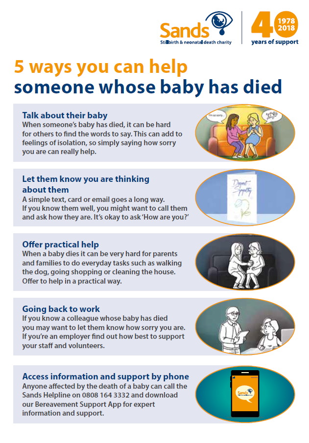 5 ways to help someone whose baby has died