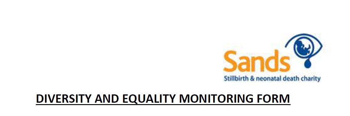 Diversity and equality monitoring form