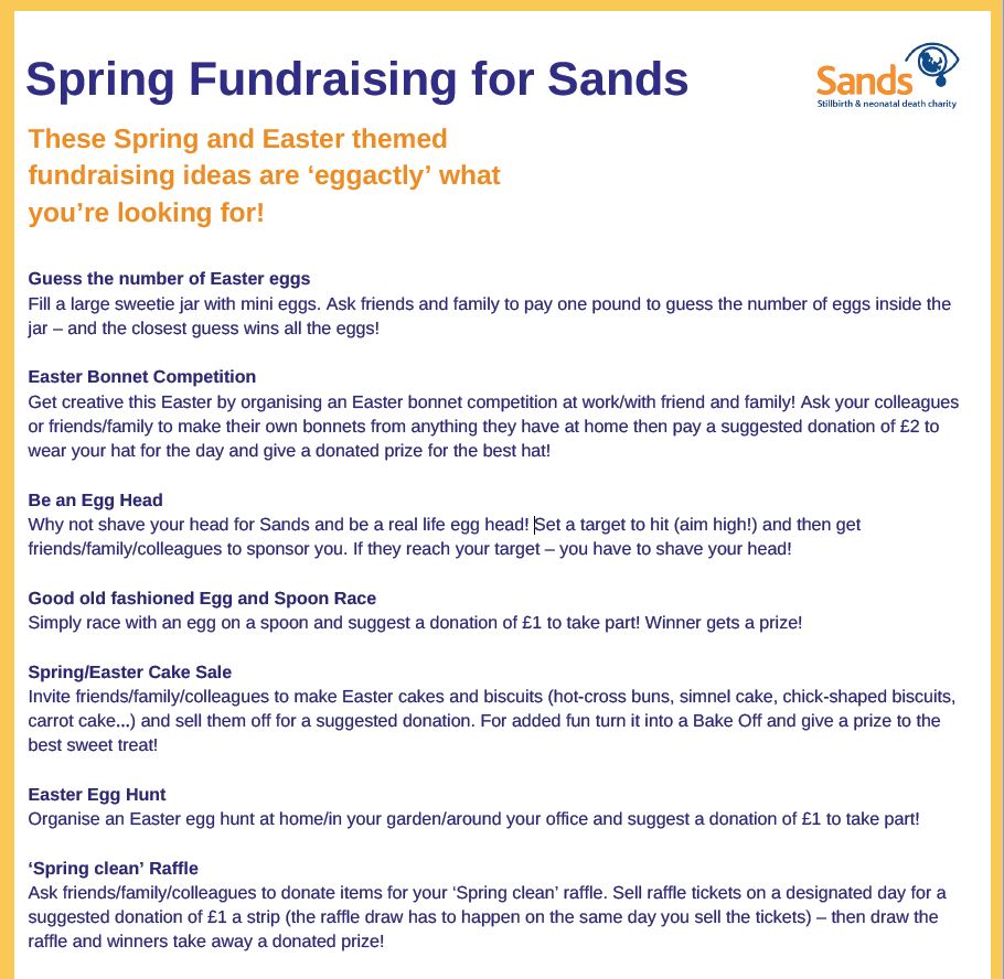 Fundraising ideas this Easter