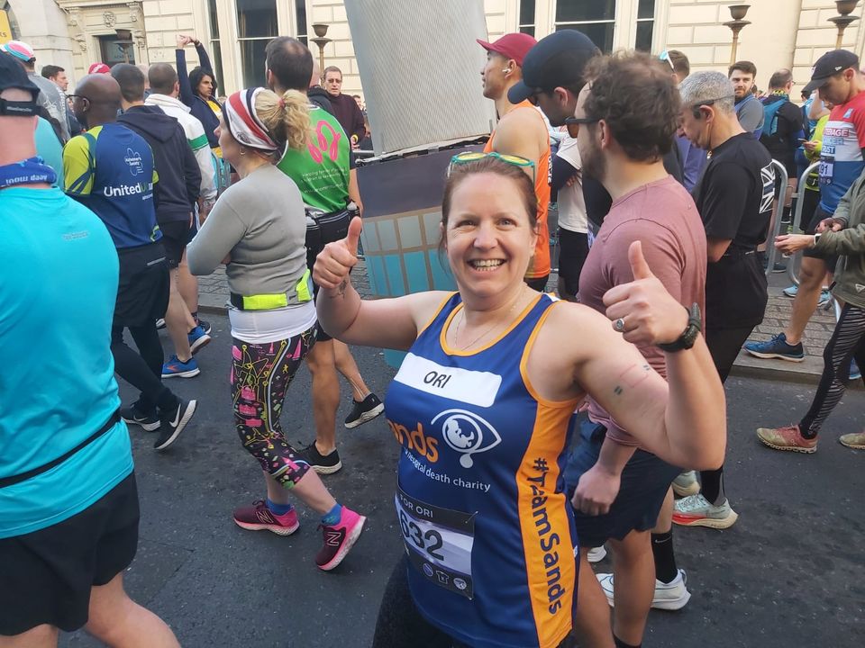 Sands runner giving a thumbs up