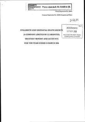 Accounts front cover 2006