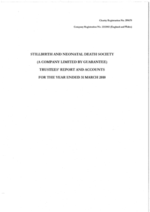 Accounts front cover 2010