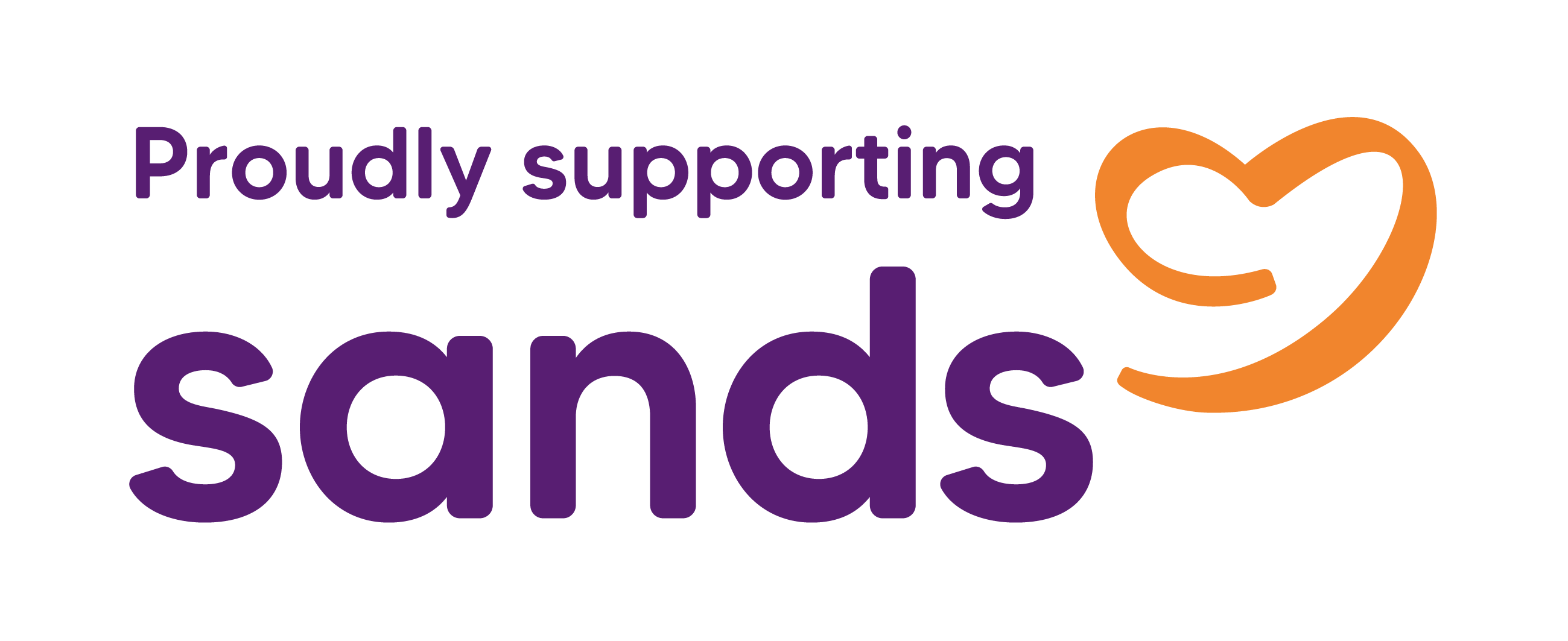 Sands UK baby loss charity logo for supporters in full colour - supporting without strapline