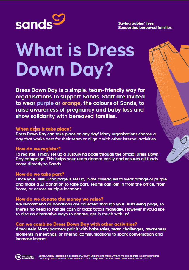 Front page of the Dress Down Day FAQ document