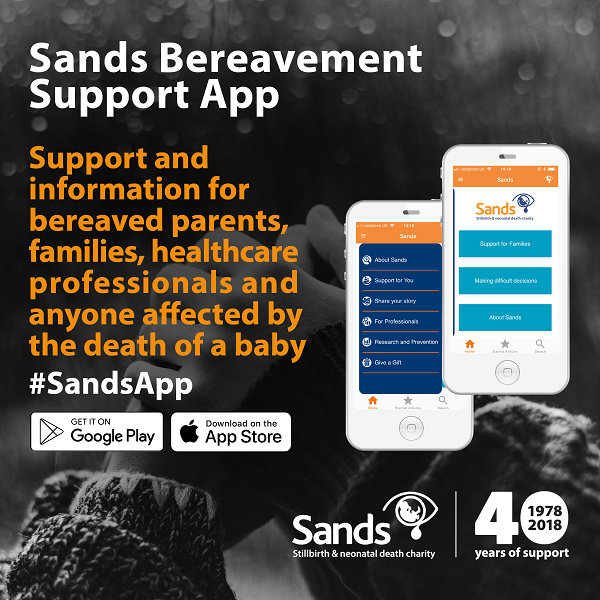 The social media graphic for the Bereavement Support App