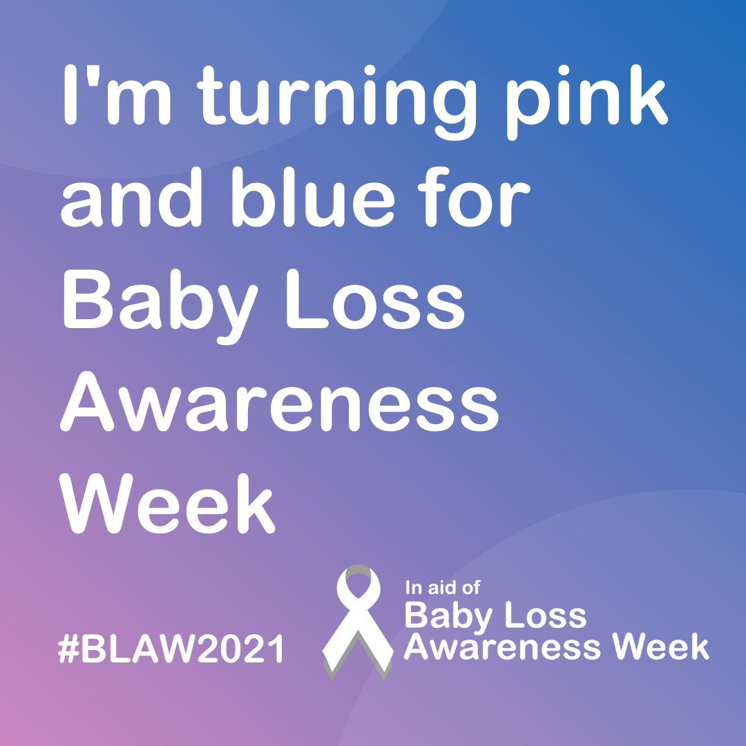 I'm turning Pink and Blue for BLAW social media post