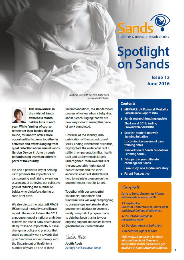 Sands, stillbirth, neonatal death, charity, baby, death, support, not-for-profit, newsletter, members, research, bereavement, care, midwives