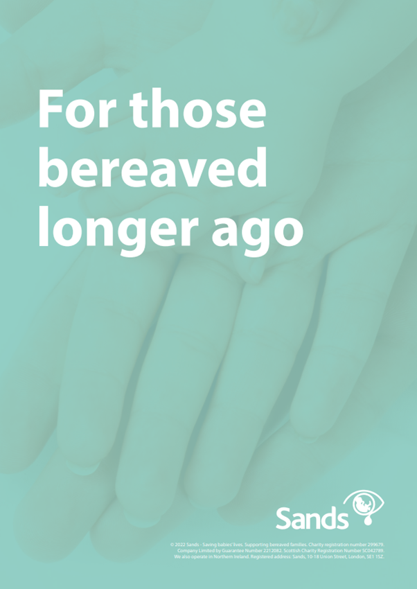 Sands booklet with support for those long ago bereaved
