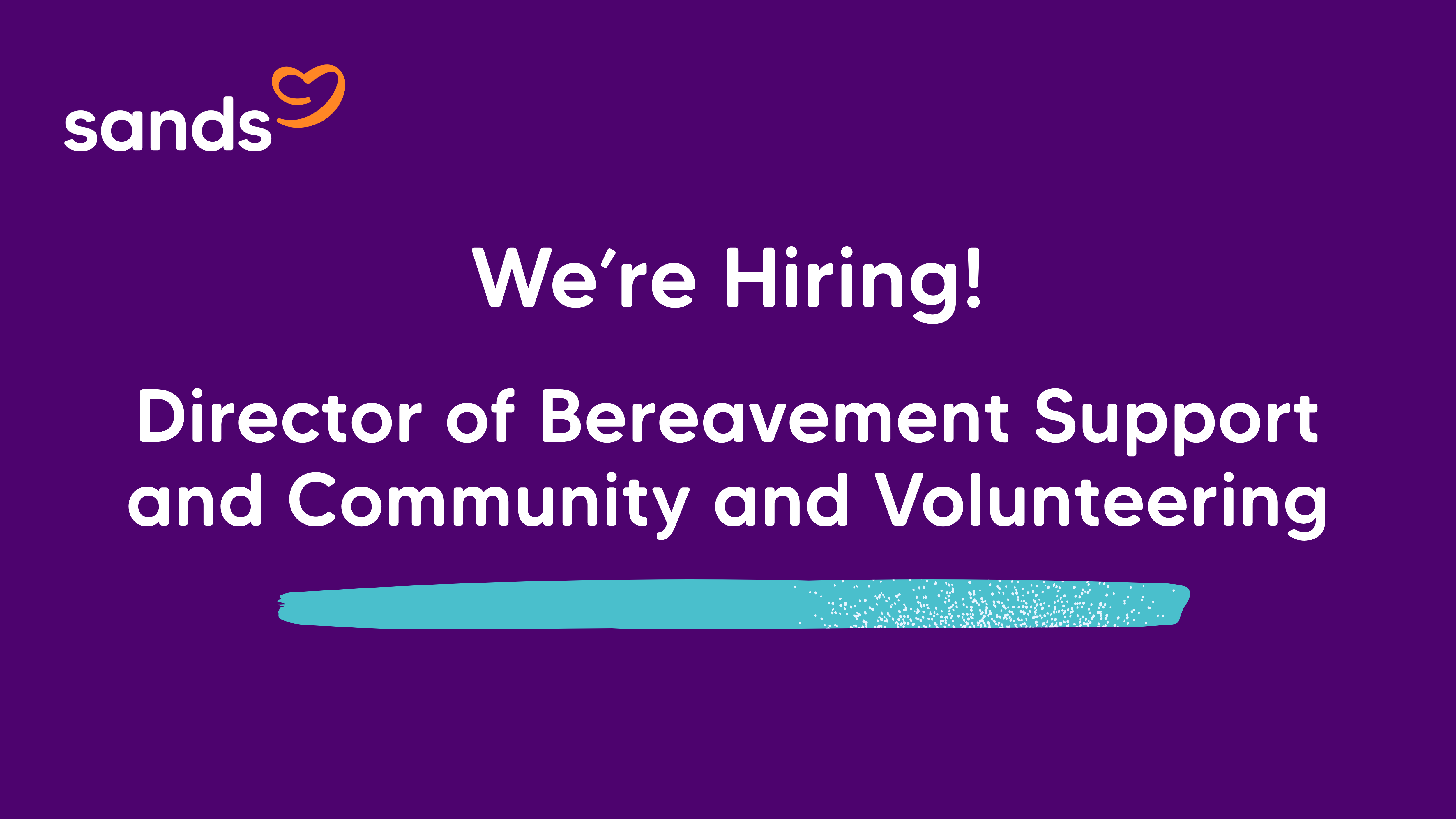 We are hiring Director of Bereavement Support and Community and Volunteering