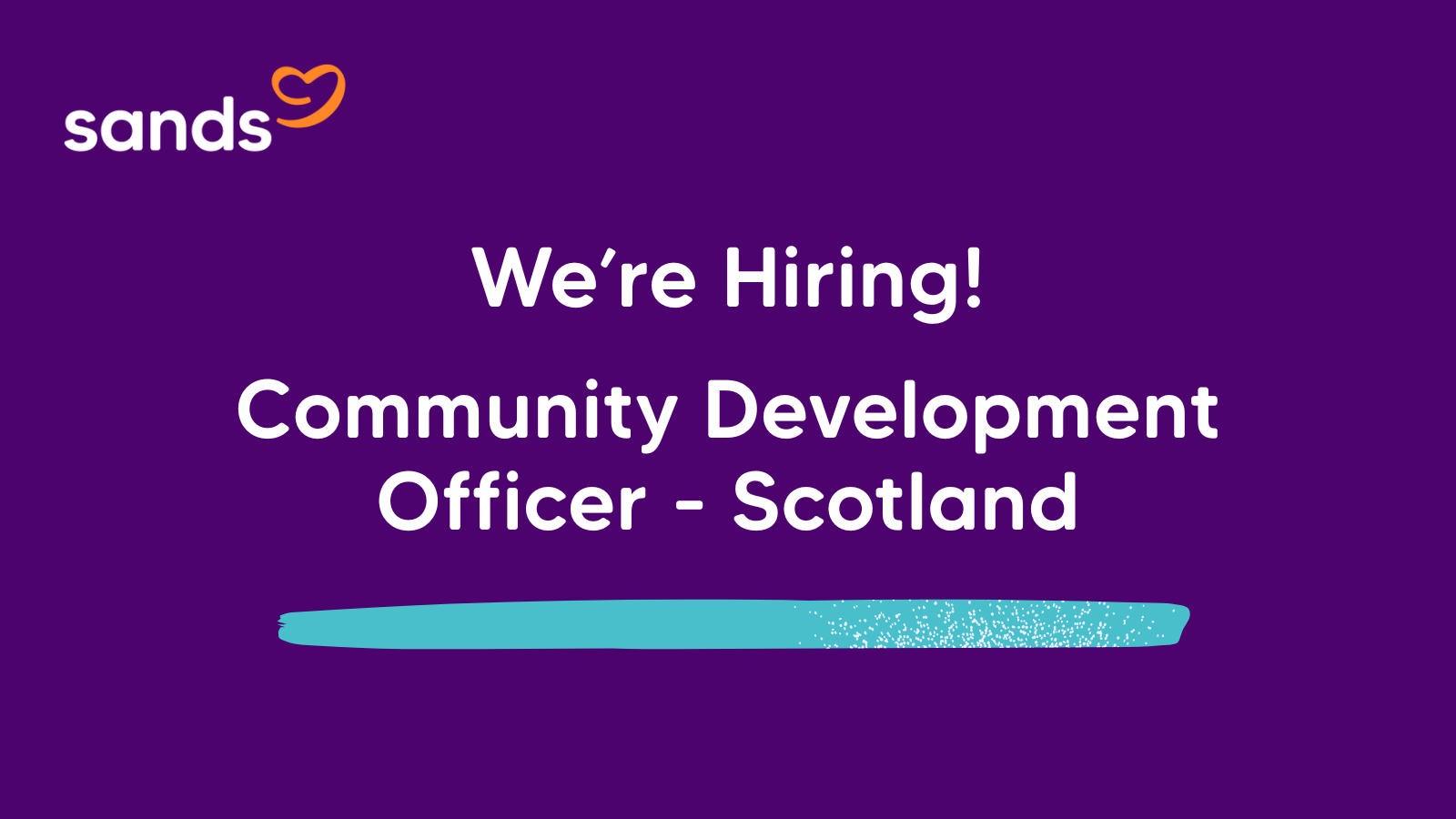 We are hiring Community Development Officer Scotland