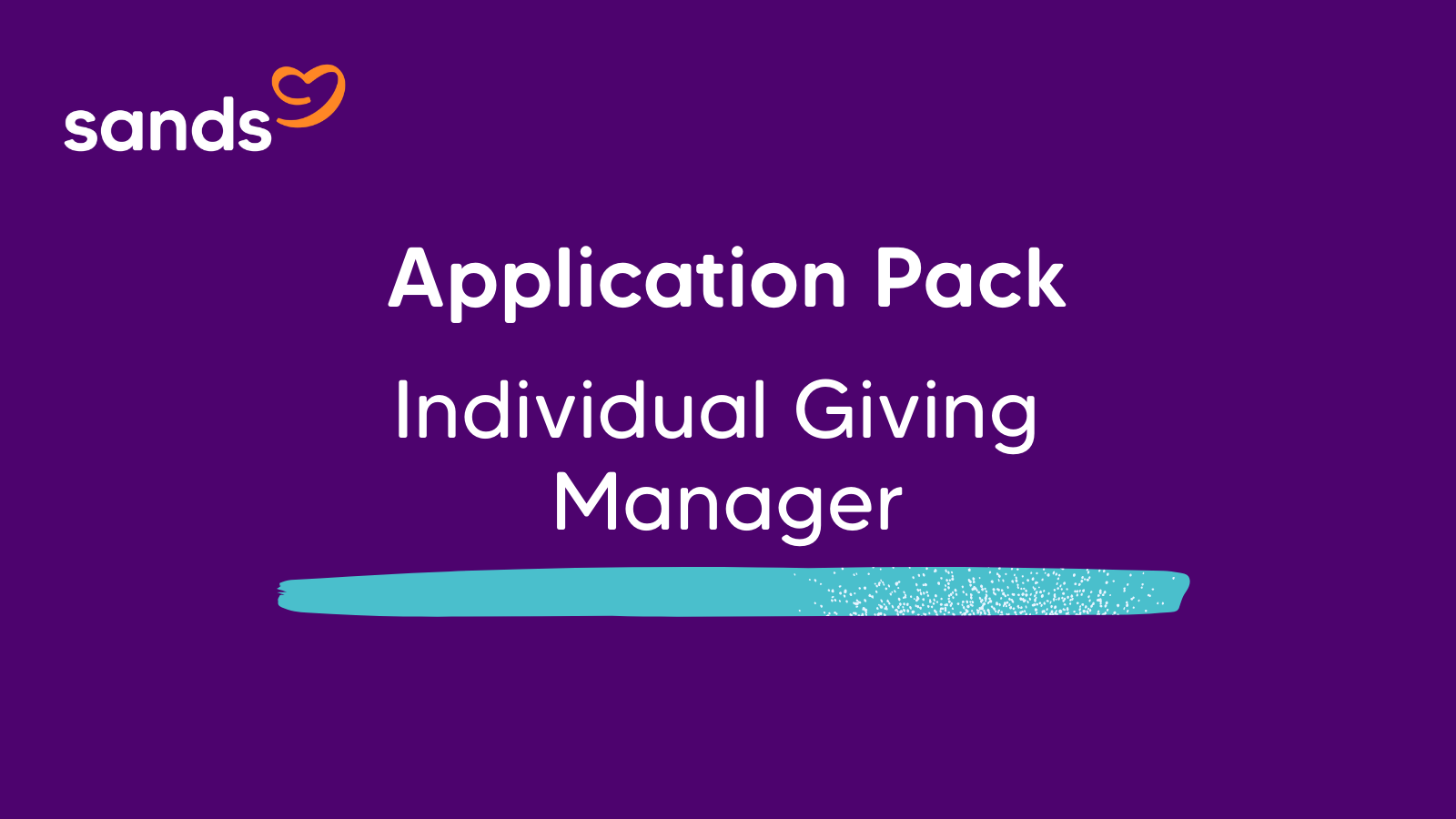 Application Pack Individual Giving Manager