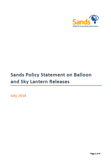 Sands Policy Statement on Balloon and Sky Lantern Releases