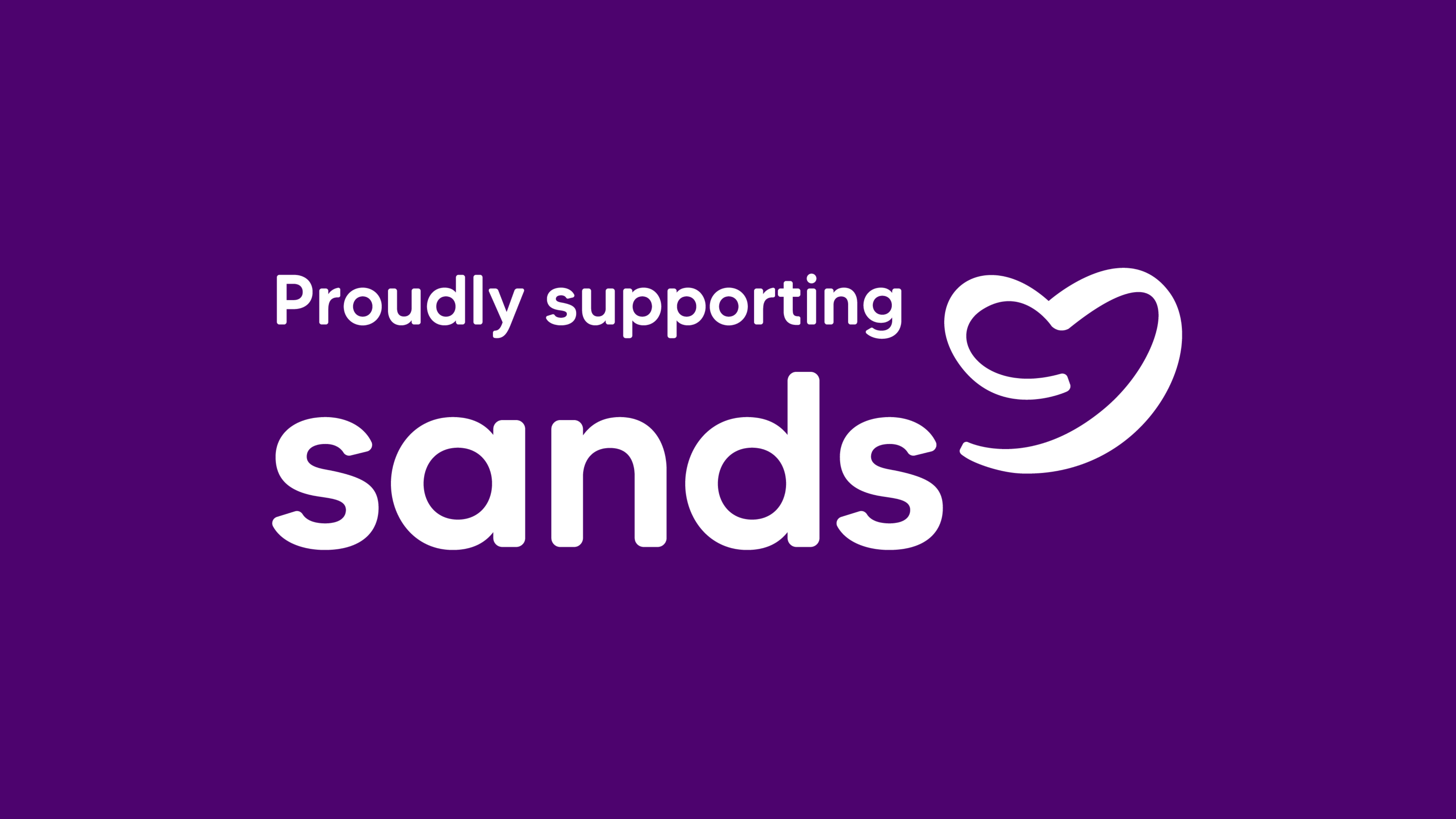 Sands Proudly Supporting  white logo