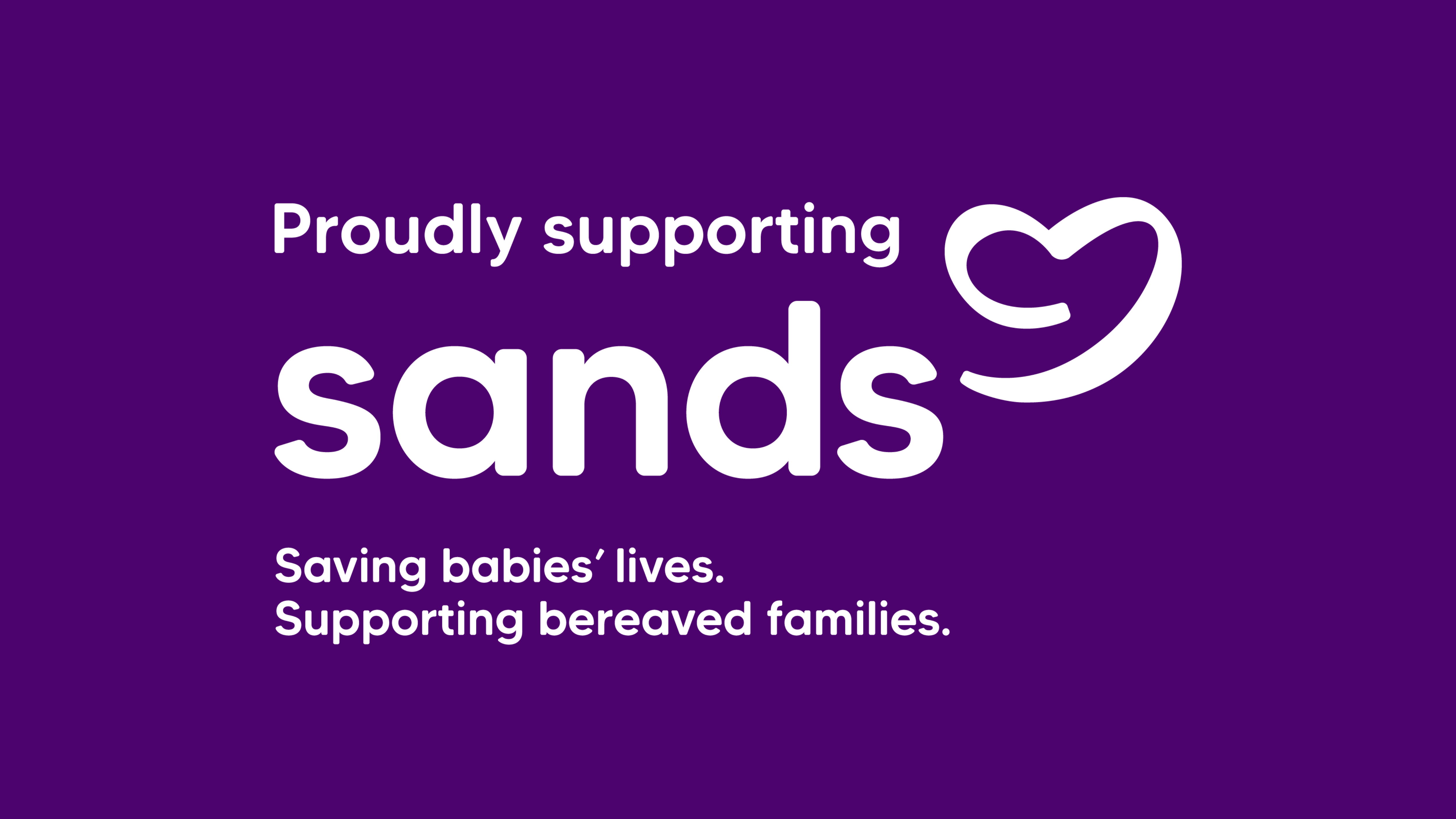 Sands Proudly Supporting white logo with strapline