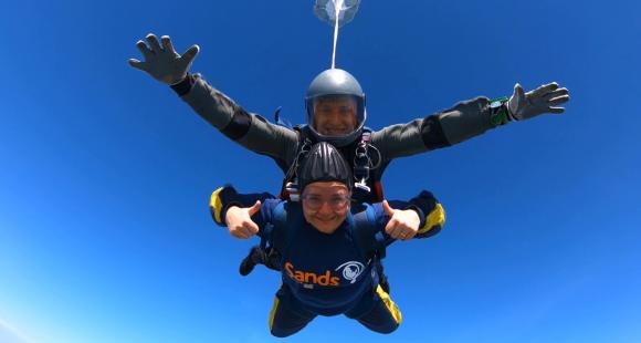 Shirley Reynolds took part in a Skydive