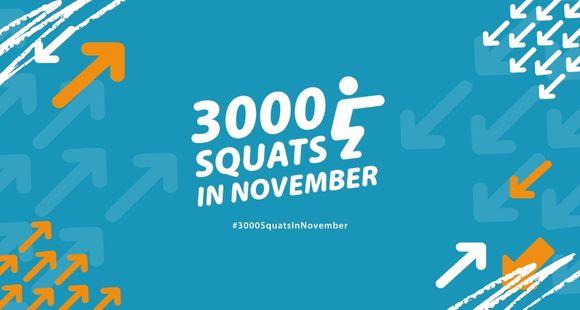 3000 Squats in November Milestone Badges
