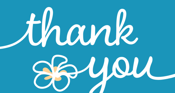 Image which says thank you