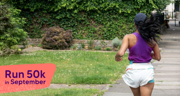Run 50k in September banner  with logo