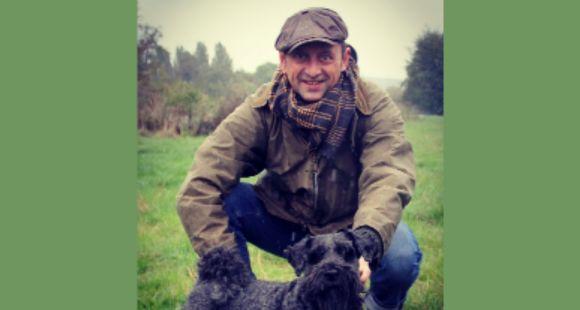 Matt Allwright, Sands Ambassador, with his dog Ozzy