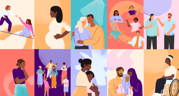 A colourful graphic showing the diversity of the Sands community