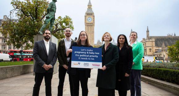  Colleagues from Sands, Tommys, and the Joint Policy Unit outside the Palace of Westminster