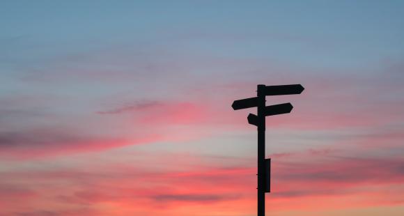 Signpost in sunset by Javier Allegue Barros