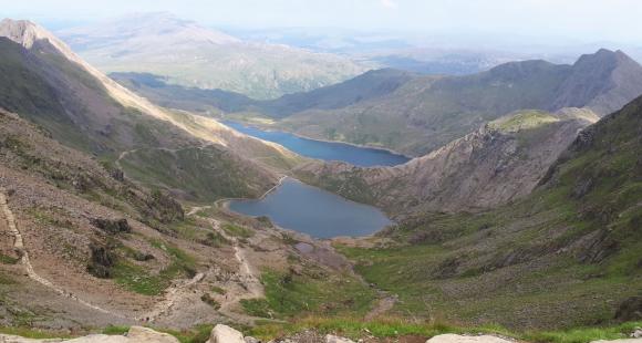 View of Snowdonia from the summit