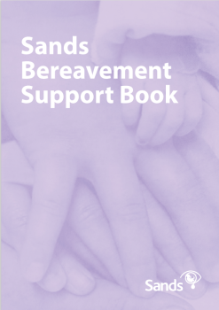 Image of the front cover of the Sands bereavement support book