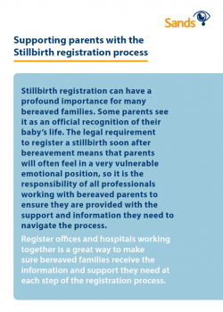 Supporting Parents with the Stillbirth Registration Process for Healthcare Professionals