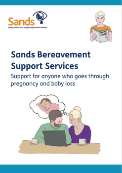 Front cover of Bereavement support flyer in Easy Read format