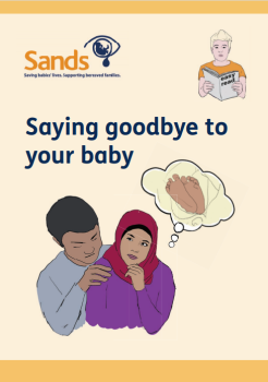 Front cover to the Saying goodbye to your baby front cover in easy read format