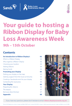 preview of the ribbon display guide, featurinf a image of ribbons tied to railings