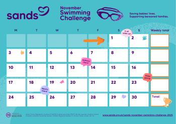 November calender to record swims