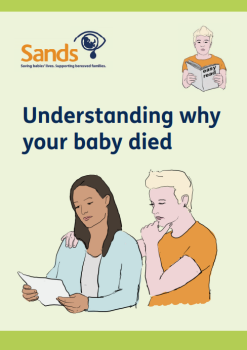 Front cover of Understanding why your baby died in easy read formatbooklet