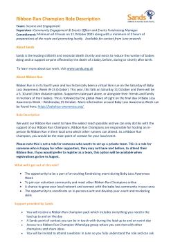 Image of first page of Ribbon Run role description