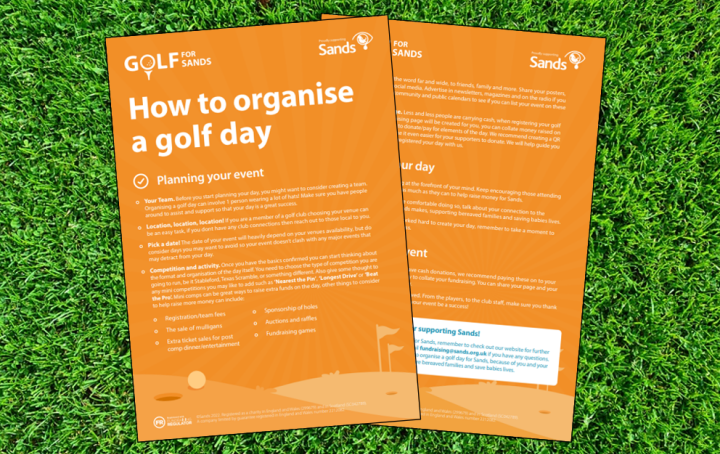 preview of golf guide, displayed on a grass background