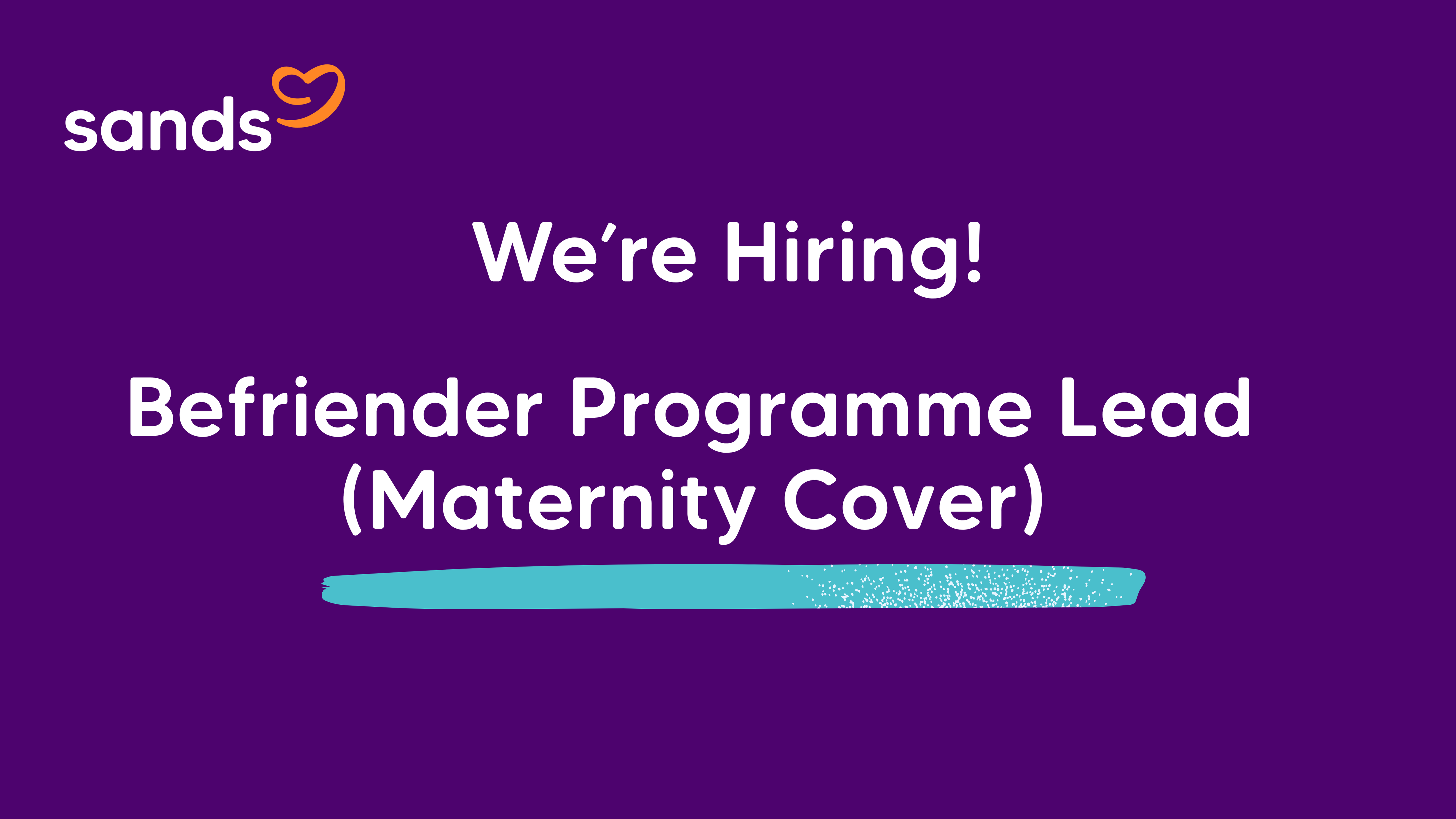 We are hiring Befriender Programme Lead (Maternity Cover)