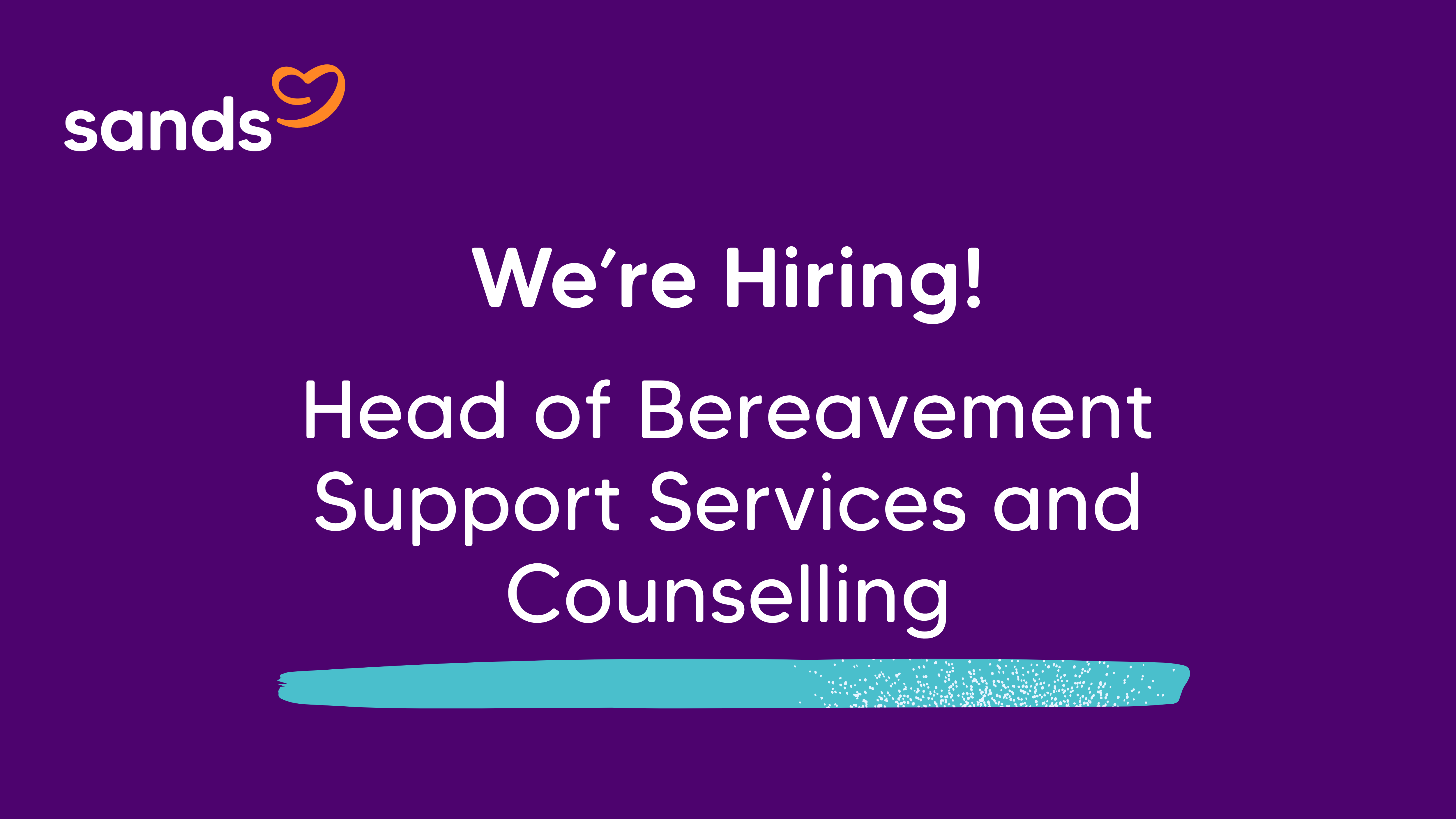 We are hiring Head of Bereavement Support Services and Counselling