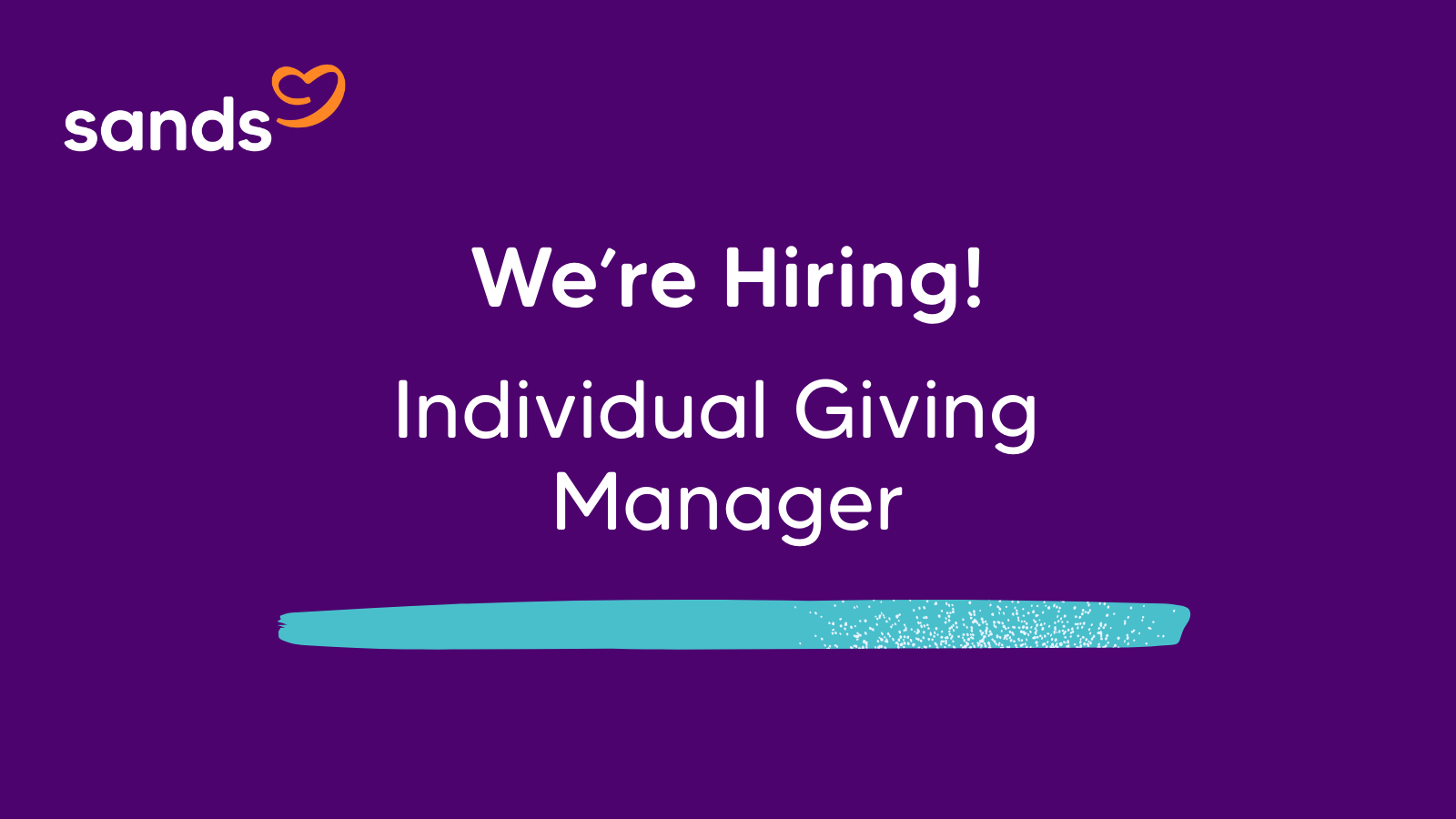 We are hiring Indivudal Giving Manager
