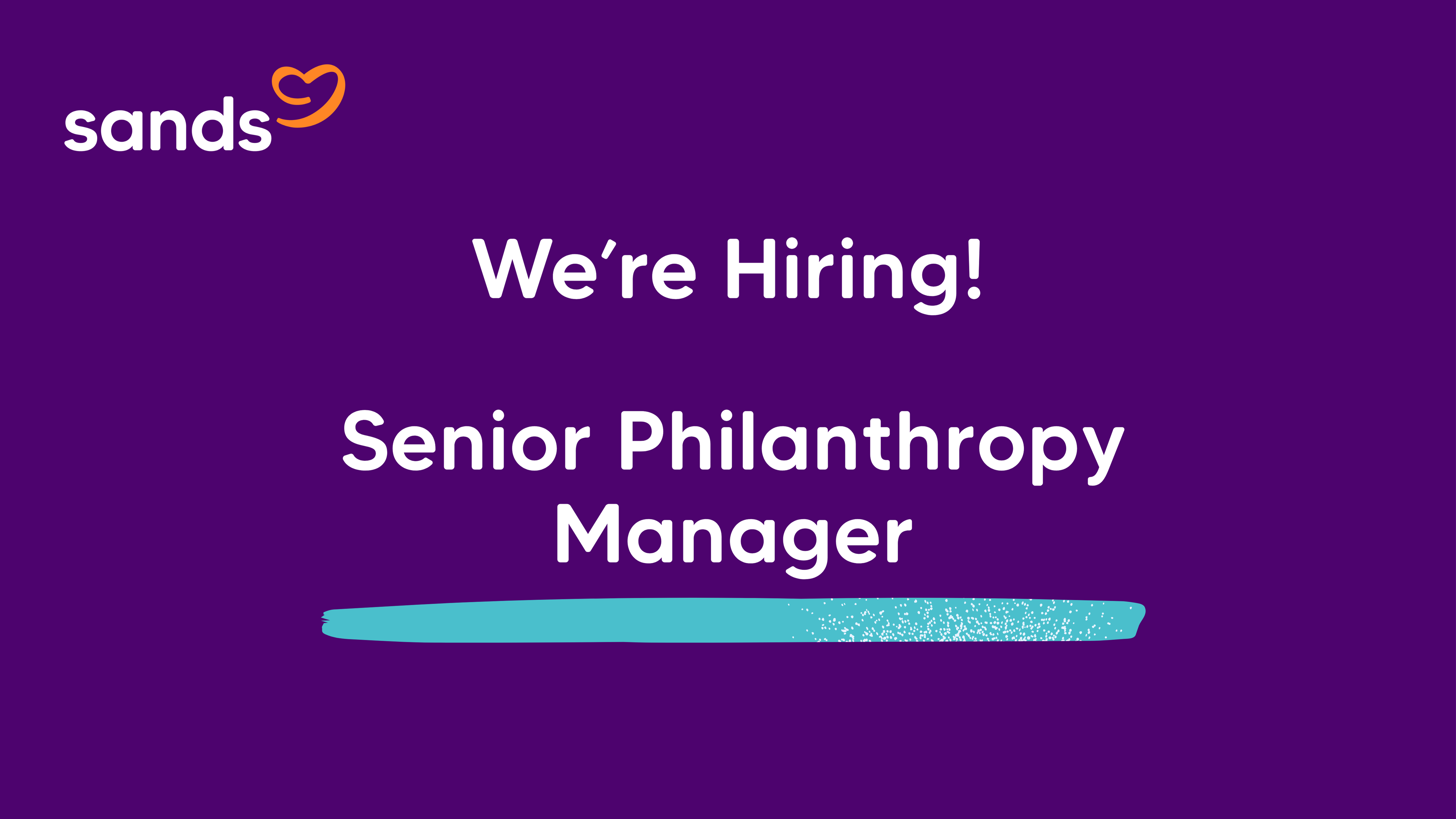 We are hiring Senior Philanthropy Manager